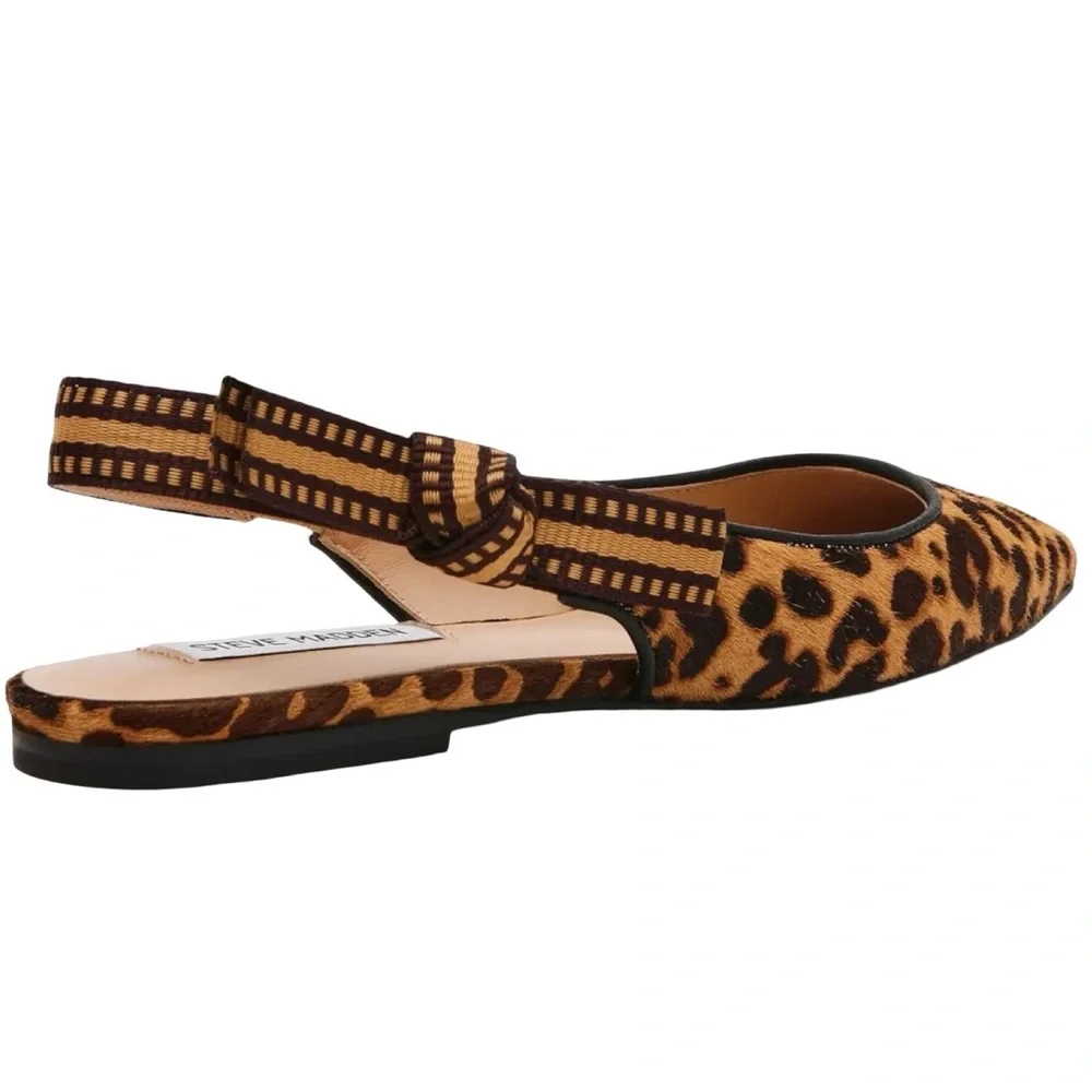 NWOB $99 Steve Madden Olsen Real Fur Leather-lined Ballet Flats 7M - Picture 3 of 8